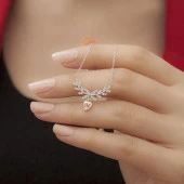 Gümüş İsimli Kalpli Kolye - 3