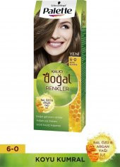 Palette Natural Doğal Renkler Saç Boyası 6-0 Koyu Kumral - 1