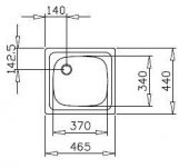 TEKA E50 1B 46,5X44 PASLANMAZ ÇELİK EVYE SOL BATARYA ÇIKIŞLI - 2