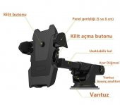 Araç Içi Telefon Tutucu Akrobat Tutacağı Ultra 360 Ayarlanabilir - 2