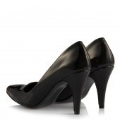 35-36-37-38-41-42-43 Numara Siyah Stiletto Rugan Akdın Ayakkabısı - 4