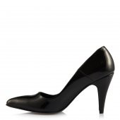 35-36-37-38-41-42-43 Numara Siyah Stiletto Rugan Akdın Ayakkabısı - 6