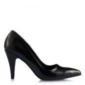 35-36-37-38-41-42-43 Numara Siyah Stiletto Rugan Akdın Ayakkabısı - 8