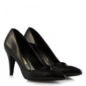 35-36-37-38-41-42-43 Numara Siyah Stiletto Rugan Akdın Ayakkabısı - 9