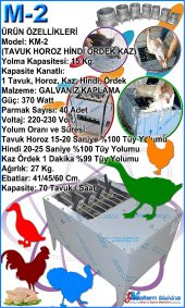 Meltem M2 kaz Hindi Ordek Tavuk Tuy Yolma Makinesi - 4