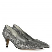 Stiletto Lame Cam Kırığı Az Topuklu - 1
