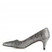 Stiletto Lame Cam Kırığı Az Topuklu - 3