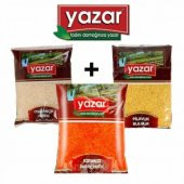 Yazar Bakliyat Seti Osmancık Pirinç 5 Kg Kırmızı Mercimek 5 Kg Pilavlık Bulgur 5 kg - 1