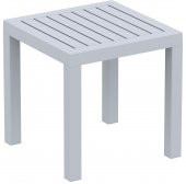 Siesta Ocean Mini Sehpa Bahçe Teras Havuz Şezlong Sehpası Gümüş Gri - 1