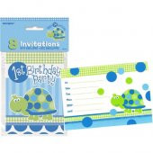 1 YAŞ MAVİ DOĞUM GÜNÜ DAVETİYE SETİ 8Lİ - 2