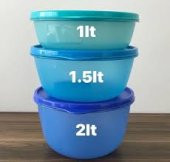 Tupperware Mucize Şeker Kapları Seti 3 BOY 1 LT 1,5LT 2 LT - 1