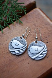 STONEAGE Bohem Twitter Kuşlu Bayan Küpe thumbnail 2