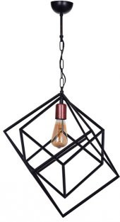 İLKE TEKLİ SİYAH-BAKIR AVİZE - 1