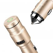 Baseus Intelligent Serisi Araç Şarj Cihazı ve Bluetooth Kulaklık Gold CCBKER-0V - 1