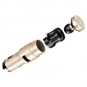 Baseus Intelligent Serisi Araç Şarj Cihazı ve Bluetooth Kulaklık Gold CCBKER-0V - 3