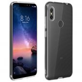 Xiaomi Redmi Note 6 Kılıf FitCase Toz Koruma Tıpalı Şeffaf Arka Kapak - 1