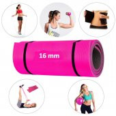 Spor Byfit 6 Parçalı Pembe Pilates Seti ( Minder + Denge Topu + Bant + Atlama ipi + Termal Kemer + Dambıl ) MND-786 - 1