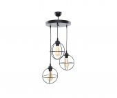 Zumba 3lü Siyah Tepsili Sarkıt Avize - 1