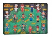 Ahşap Çocuk Oyuncak Puzzle Meslekler Bultak Montessori İngilizce Meslekler - 5