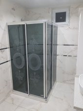 Temperli darbeye karşı dayanıklı cam parlak alüminyum duşakabin - 1