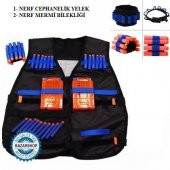 NERF ELİT STRİKE NERF YELEK DEPOLAMA TAKTİK YELEK + NERF BİLEKLİK - 1