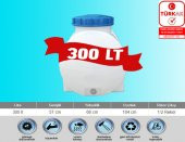 300 LT (LİTRE) YATAY BEYAZ SU DEPOSU - 1