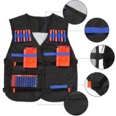 NERF YELEK VE 10 ADET NERF YUMUŞAK BAŞLI MERMİ TAKTİK CEPHANELİK - 5
