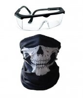 MASKE BUFF AYARLANABİLİR KORUMA BOYUNLUK + KORUYUCU AYARLANABİLİR GÖZLÜK - 1
