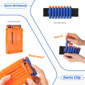 NERF OYUNCAK MERMİ  UYUMLU YELEK  + MERMİ DEPOLAMA BİLEKLİK - 6