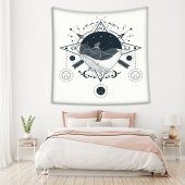 Bohem Tarz Deniz Dalga Desenli Duvar Örtüsü - 1