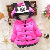 Minnie Mickey Kapşonlu Mont - 1