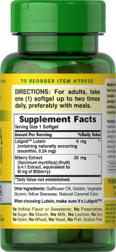 Puritans Pride Herba Vision Lutein Göz Vitamini 240 Tablet - 3
