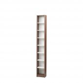 Adore Modern 8 Raflı İnce Kitaplık MBK-18-NB-1 Noce-Lake Beyaz - 5