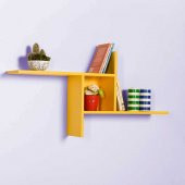 Adore Plus Dekoratif Duvar Rafı RAF-04-SR-1 Sarı - 3