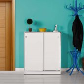 Adore Diamond 5 Raflı Sürgülü Ayakkabılık ADR-320-BY-1 Beyaz - 1