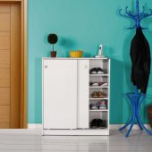 Adore Diamond 5 Raflı Sürgülü Ayakkabılık ADR-320-BY-1 Beyaz - 2