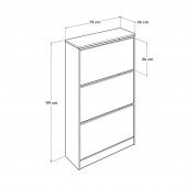 Flat Duo 3 Katlı Geniş Ayakkabılık Dolabı - Beyaz - 11