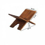 Hediyelik Rahle Ahşap Yakma Desenli Rahle 35 cm - 1