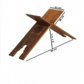 Hediyelik Rahle Ahşap Yakma Desenli Rahle 75 cm - 1