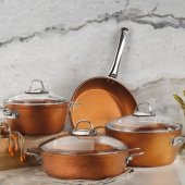 Kütahya Porselen Daisy 7 Parça Tencere Seti Granit Ef Bakır - 1