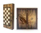 Helena Wood Art Klasik El Yapımı Ahşap Tavla Seti Orta Boy - 2