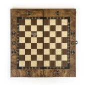 Helena Wood Art Klasik El Yapımı Ahşap Tavla Seti Orta Boy - 4