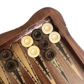 Helena Wood Art Carvo El Yapımı Orta Boy Ahşap Tavla Seti - 6