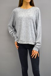 Yumoş Gri Sweatshirt - 1
