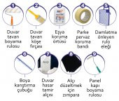 Filli Boya Alpina Silan Tam Silinebilir 5LT=7KG-Marshall Tavan Boyası 2.1LT=3.5KG+9 Parça Set - 6