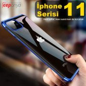 Apple iPhone 11 Kamera Korumalı Köşeleri Renkli Şeffaf Kılıf - 1
