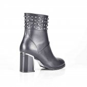AYAKKALBİN 0501 SİYAH CLASSIC SKIN TOPUKLU KADIN BOT - 2