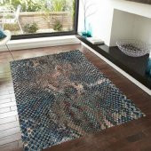Pamuk Modern Çizgiler Vintage Klasik Dekoratif Saçaklı Kilim Halı - 1