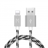 MEAN Apple iPhone USB Hızlı Şarj ve Data Kablosu 1, 2, 3 Metre Örgülü Lightning Kablo (3'LÜ AVANTAJ PAKET) - 1