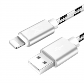 MEAN Apple iPhone USB Hızlı Şarj ve Data Kablosu 1, 2, 3 Metre Örgülü Lightning Kablo (3'LÜ AVANTAJ PAKET) - 2